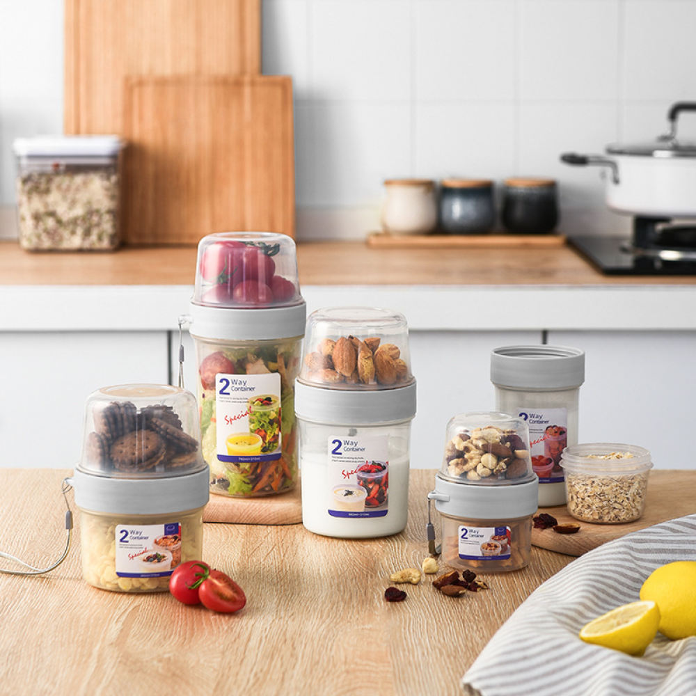 Baby Food Jars With Lids - Boîte hermétique à double compartiment, idéale