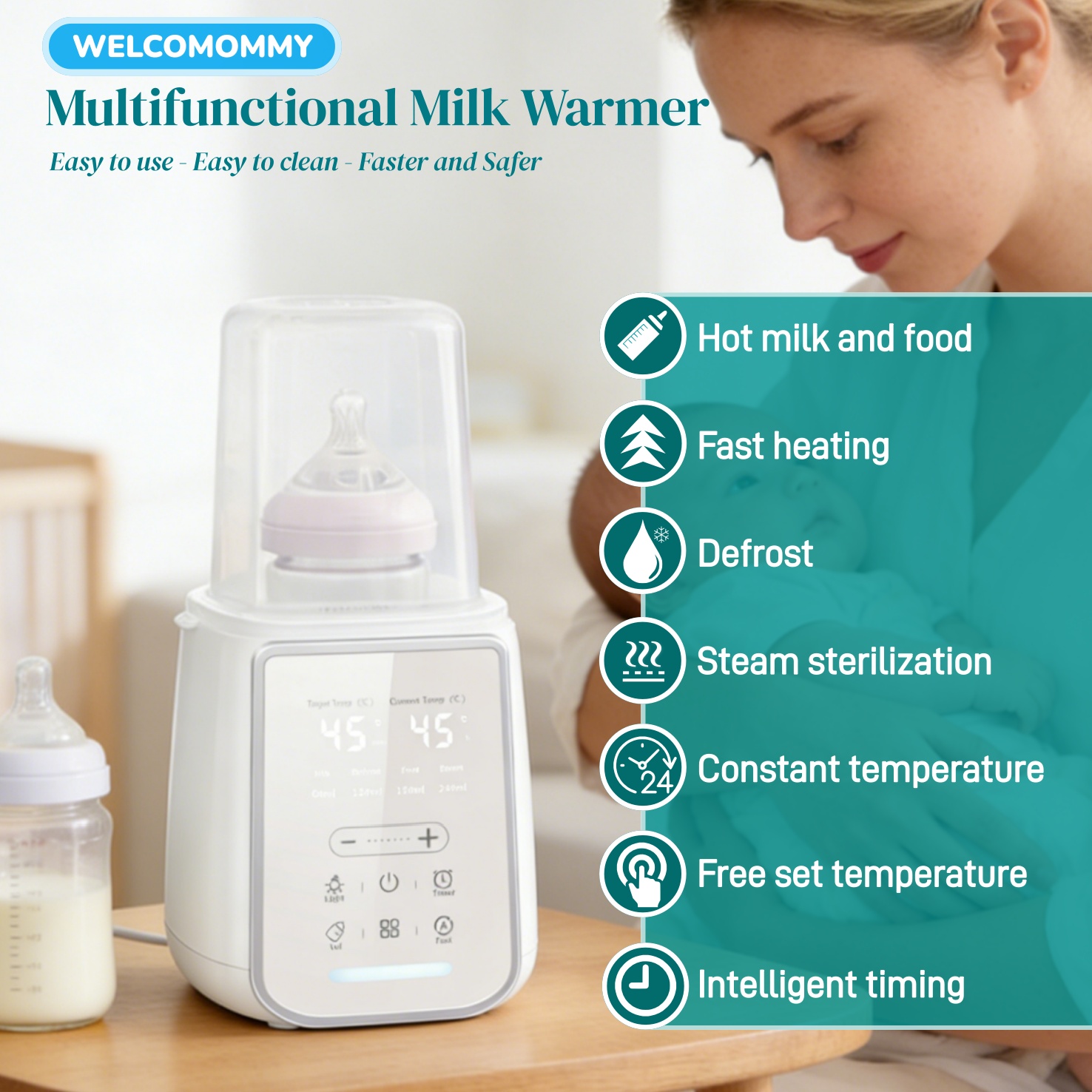 8In1 biberon chauffe-lait mate - Baby Food Warmer avis et prix